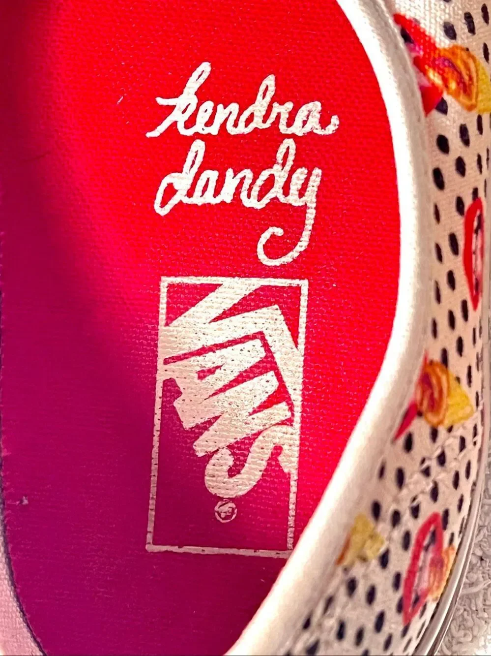VANS x Kendra Dandy I Scream Ice Cream Polka Dot Sneakers Shoes Size 11 Women’s